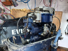 Load image into Gallery viewer, 8 hp Nissan two stroke 20 inch Tiller outboard 150 lbs compression on both cylinders