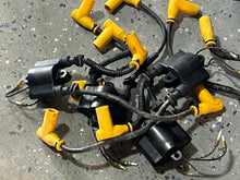 Load image into Gallery viewer, DT 225 150 hp Suzuki 33410-87D80 IGNITION COIL f6t532, 33510-87D20 SPARK PLUG CAP two stroke - OEM SUPER SIX ONLY
