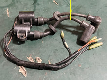 Charger l'image dans la galerie, DT 150 175 200 HP Suzuki F6T530 Ignition Coils 6” cord intertwined TWO STROKE 1987-99 black boot