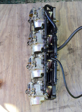 Cargar imagen en el visor de la galería, 115 hp Tohatsu Nissan 3E0032001 CARBURETOR UPPER, 4 carb set, ROD CHOKE VALVE, THROTTLE ROD, AIR SILENCER, COVER Two Stroke o