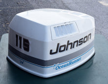 Load image into Gallery viewer, 115 90 hp Johnson Ocean Pro top cowl 0435094 two stroke - missing latch