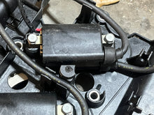 Load image into Gallery viewer, f 225 200 hp Yamaha 3 IGNITION COILS f6t546 w BRACKET 69J-82310-00-00 69J-82316-00-00 four stroke 2002-2010 crossover Mercury
