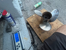 Load image into Gallery viewer, Michigan Wheel prop RAPTURE PROPELLER 13 1/4 x 17 Pitch RH Standard STAINLESS off of 115 Yamaha - for Two &amp; Four Stroke 3 and
