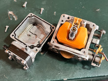 Load image into Gallery viewer, 40 hp Nissan Tohatsu CARBURETOR SET upper 3C8032002 3C8032001 center 3C8032070 3C8032072 bottom 3C8032100 3C8032102 Two Stroke 2002
