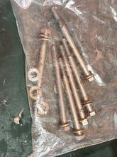 Load image into Gallery viewer, 40 hp Nissan Tohatsu CARBURETOR SET upper 3C8032002 3C8032001 center 3C8032070 3C8032072 bottom 3C8032100 3C8032102 Two Stroke 2002
