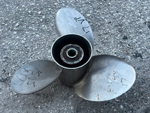 Load image into Gallery viewer, OMC Volvo Penta Rebel 763568 3-Blade Propeller LH 15 1/2 x 17 Pitch STAINLESS prop 15 spline

