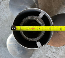 Cargar imagen en el visor de la galería, Mercury 3-Blade LH Counter-rotation 15 1/4 x 19 pitch PROPELLER 5007-19 stainless steel PROP needs hub kit
