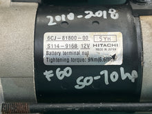 Charger l'image dans la galerie, f 60 Yamaha 6CJ-81800-00-00 STARTING MOTOR ASSY 2010-2018 50-70 hp OEM four stroke
