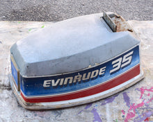 Load image into Gallery viewer, 35 HP Evinrude Cowling, Johnson OMC, engine cover, top cowl, hood
