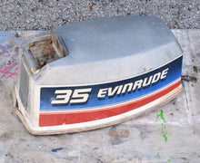 Load image into Gallery viewer, 35 HP Evinrude Cowling, Johnson OMC, engine cover, top cowl, hood
