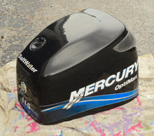 Load image into Gallery viewer, 115 90 hp Mercury Optimax 880778T03 TOP COWL fiberglass engine cover, two stroke 1.5L DFI 2005 (current number 898436T01)
